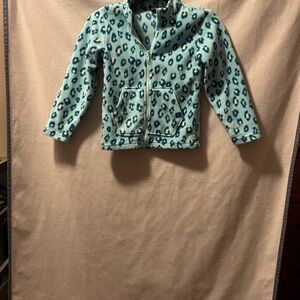 Eddie Bauer Blue Leopard Fleece Jacket